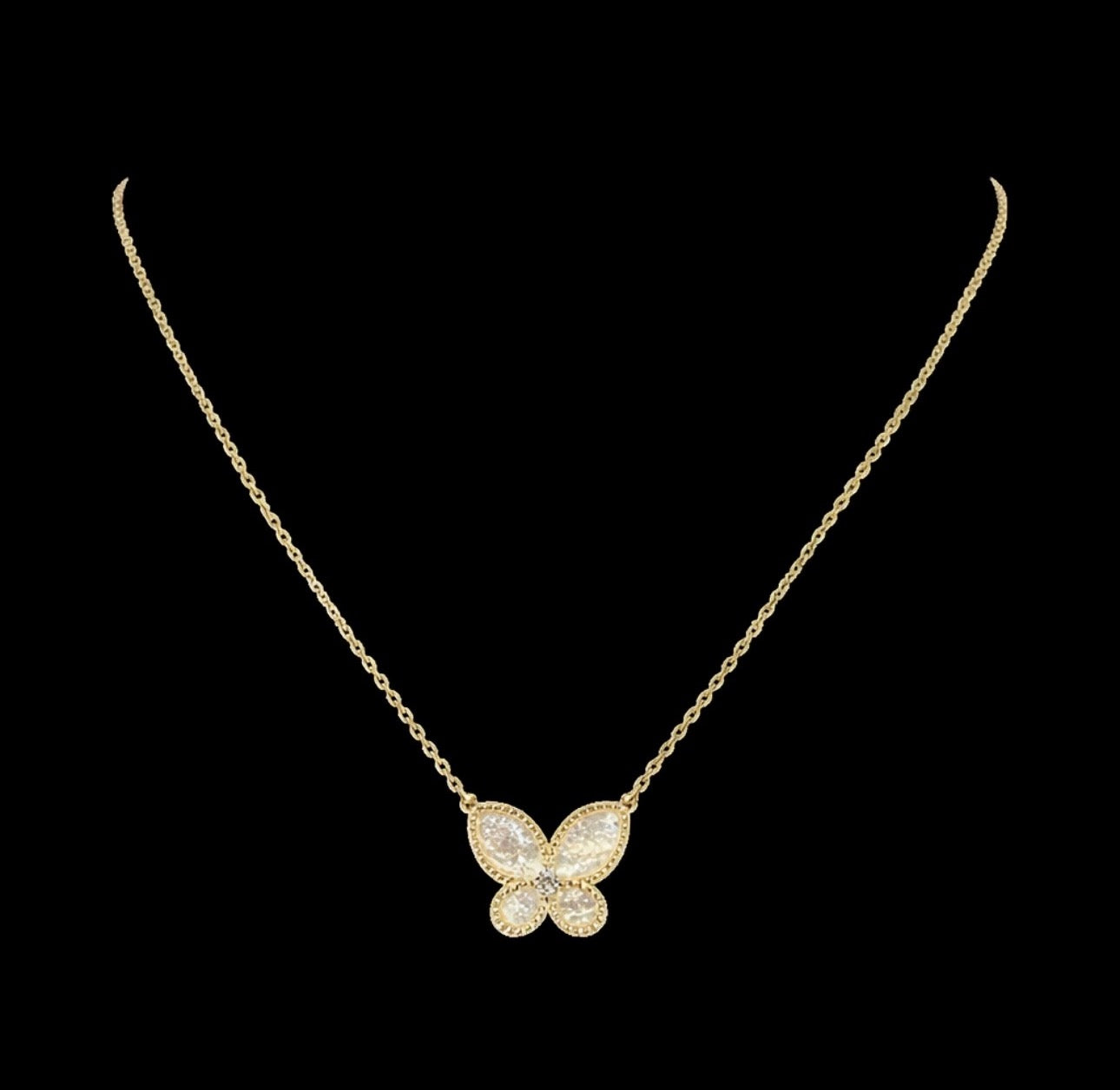 Mother of Pearl Butterfly Necklace