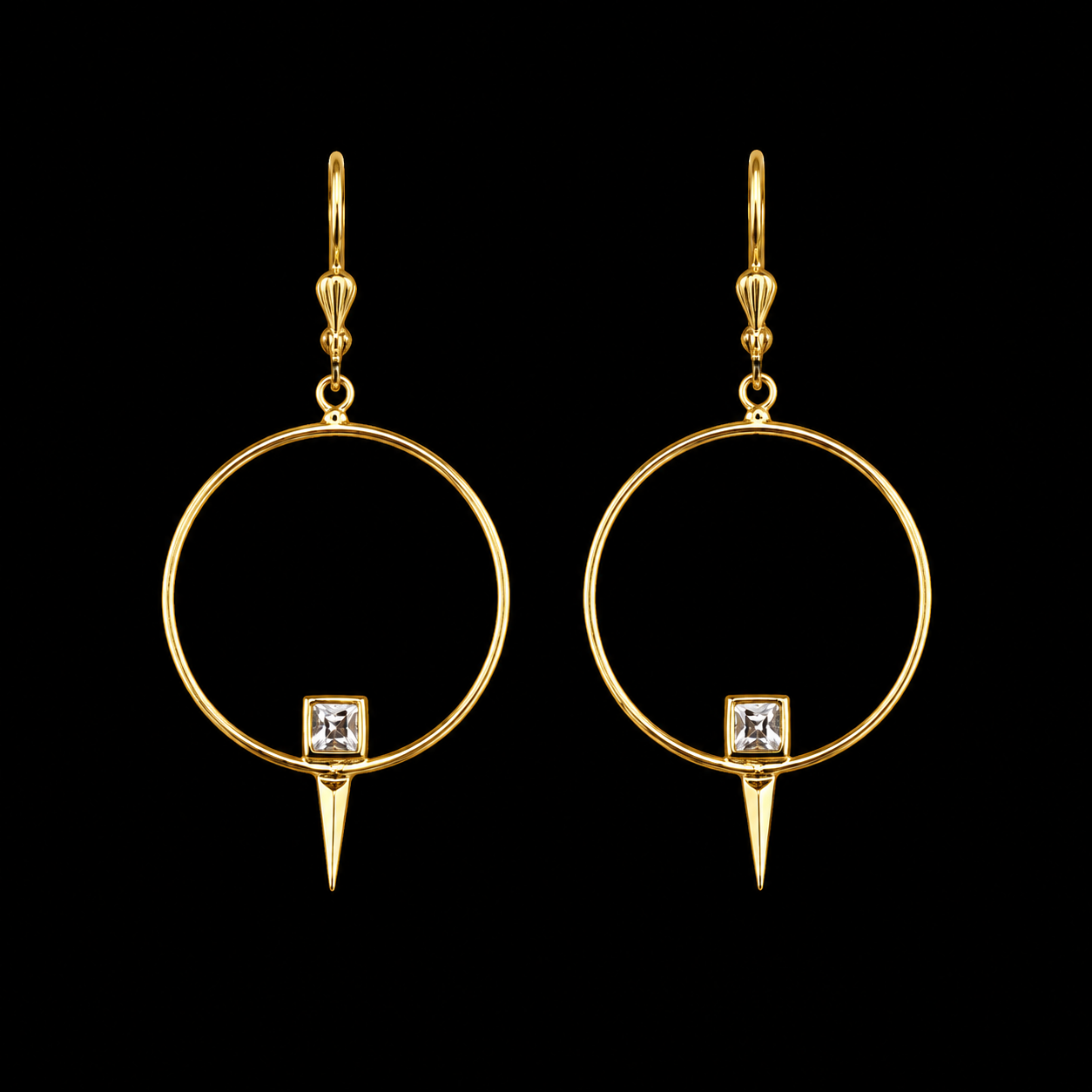 The Halo Spike Earrings