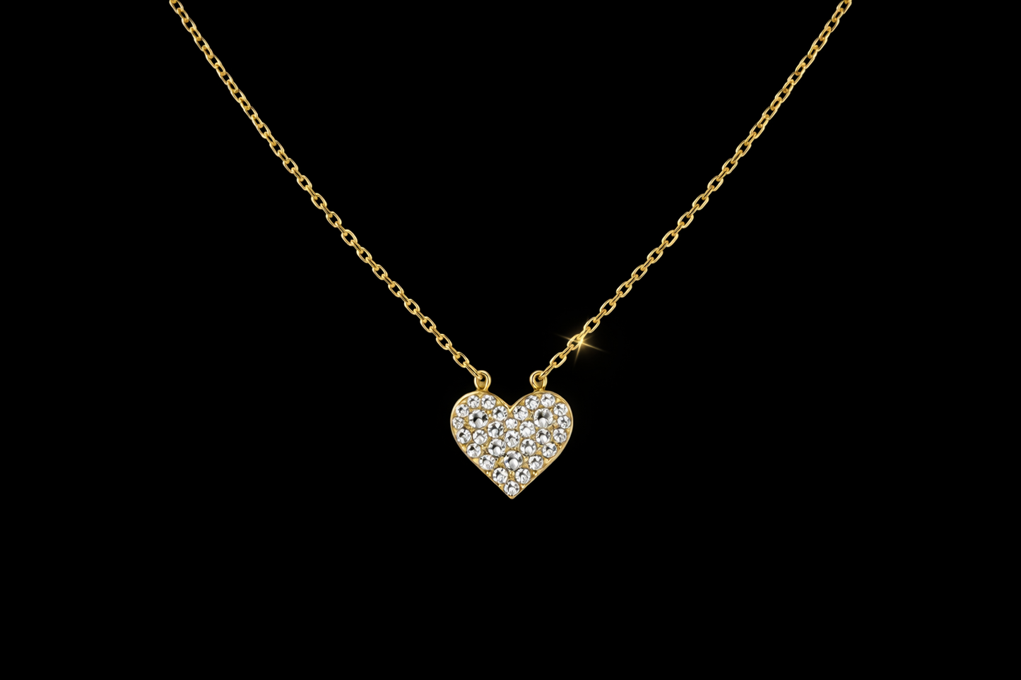 Pave Heart Necklace