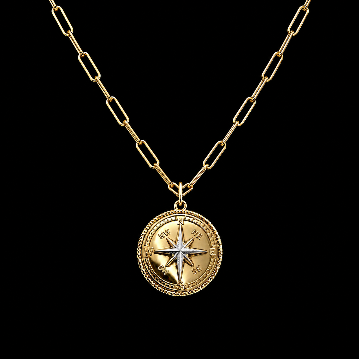 Compass Medallion Necklace