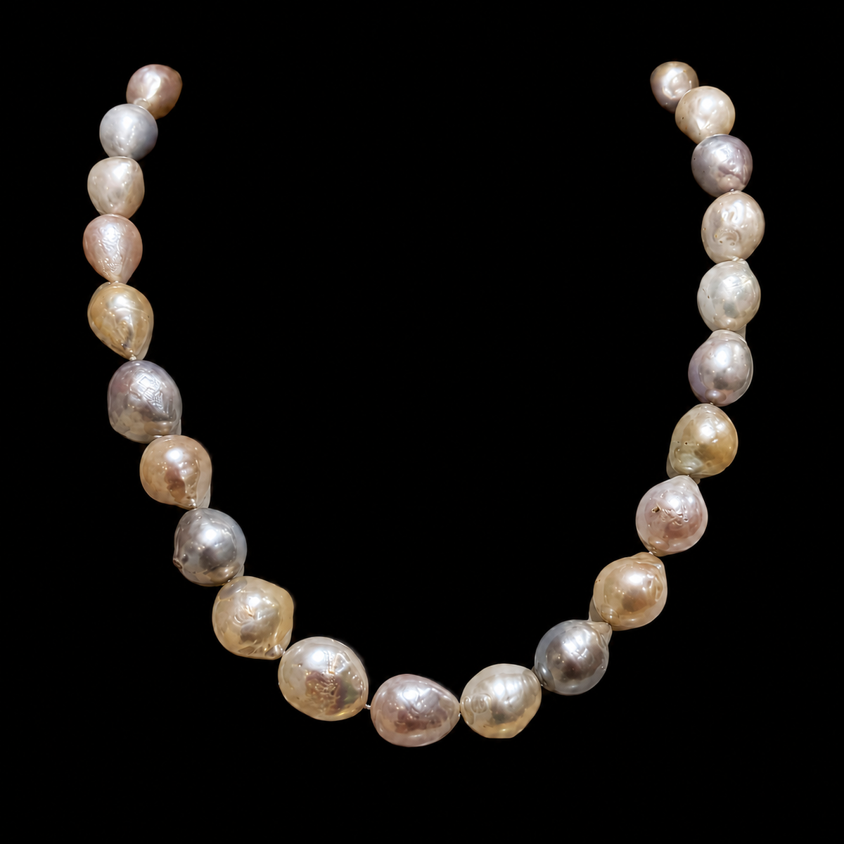The Champagne Baroque Pearl Necklace