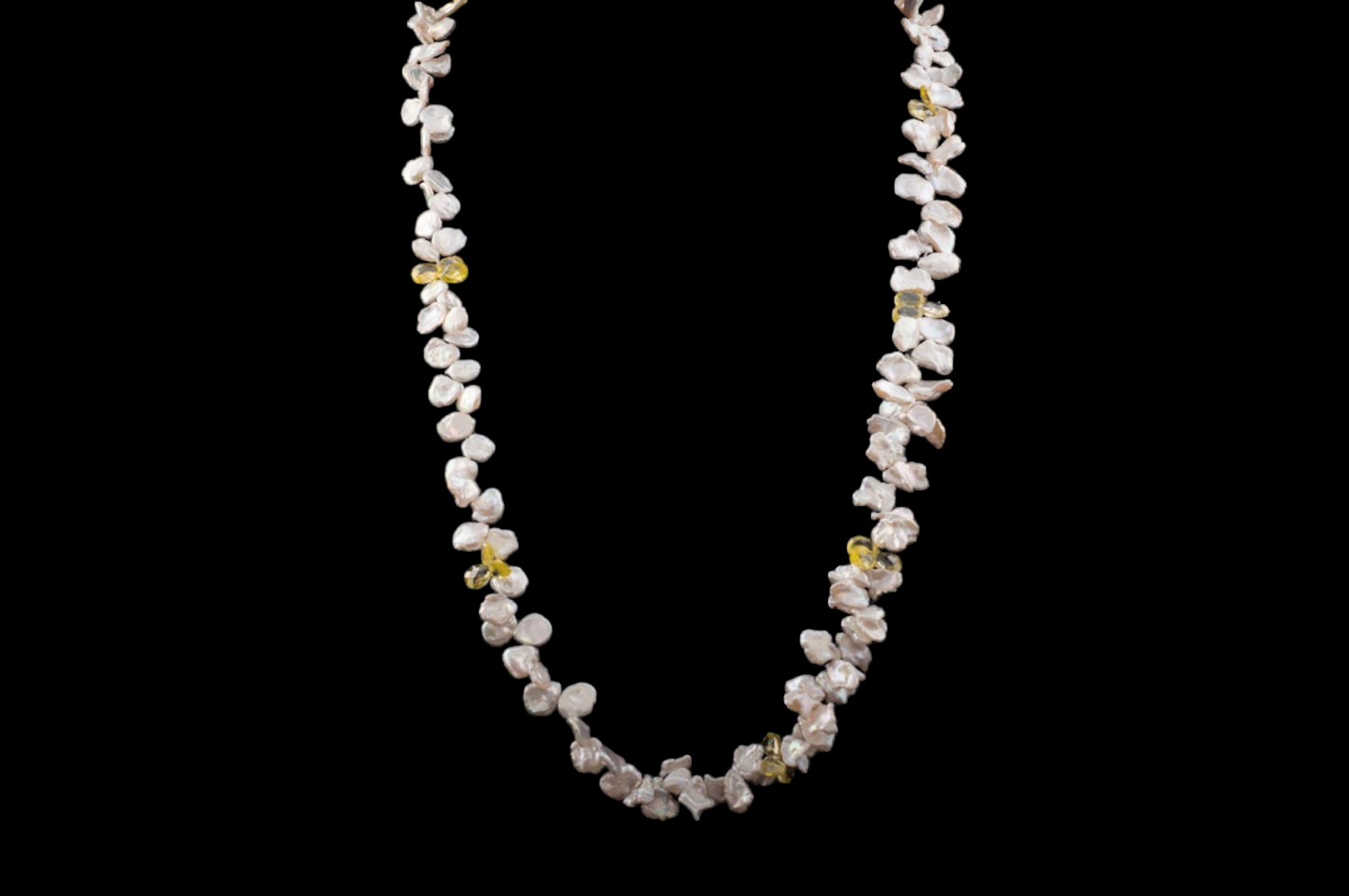 Keshi White Eternity Necklace