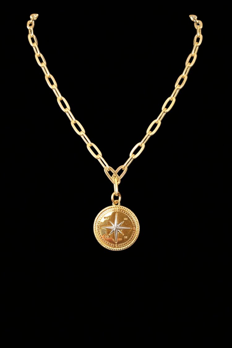 Italian Radiance Compass Necklace