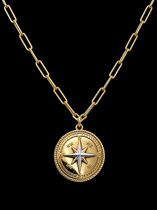 Compass Medallion Necklace