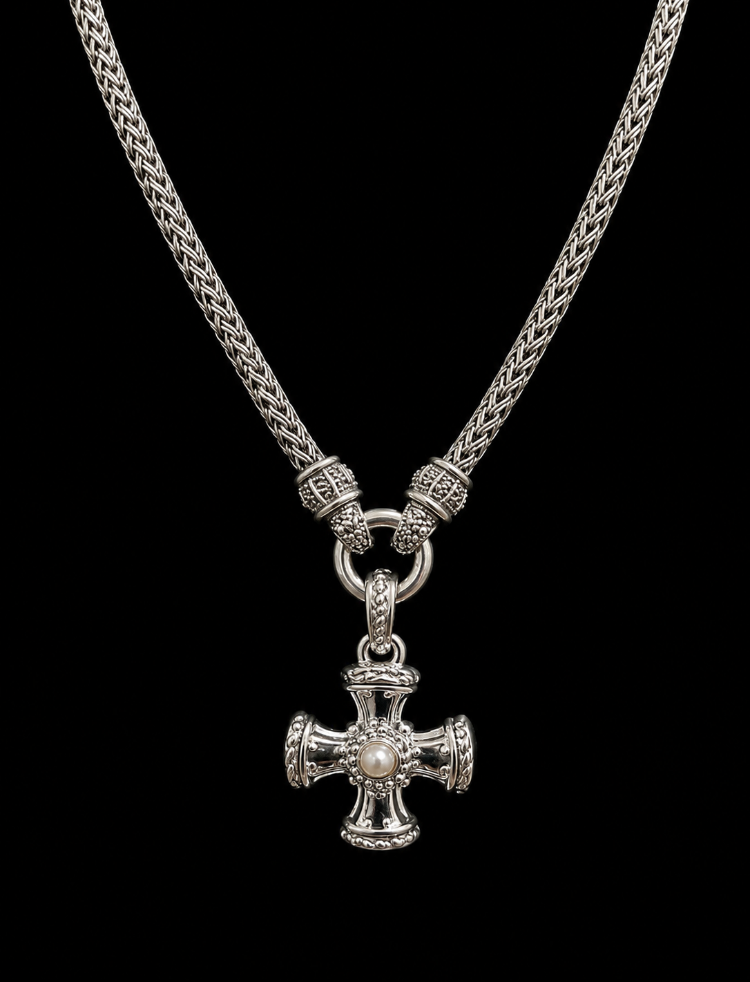 Heirloom Pearl Cross Necklace
