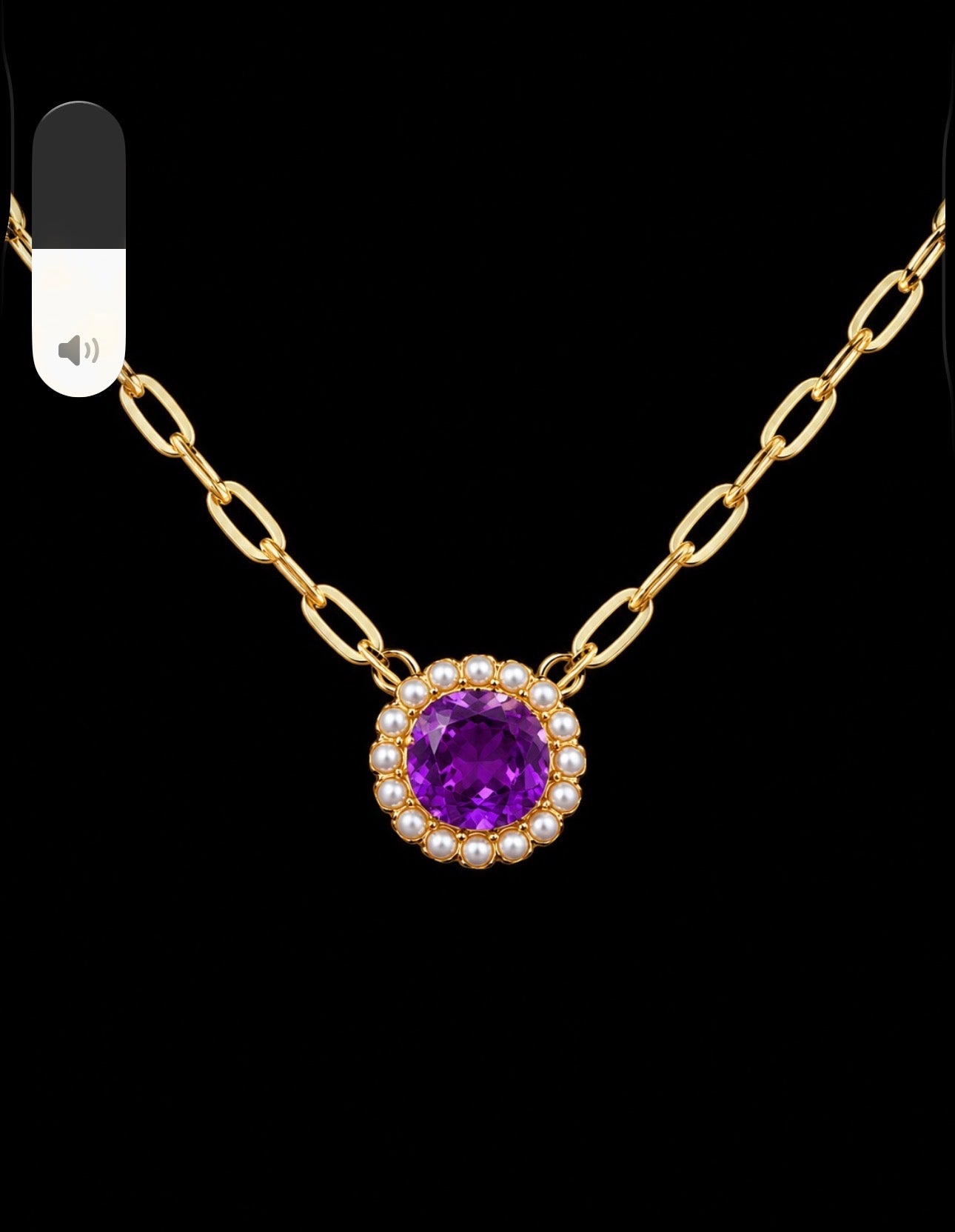 Josephine Amethyst Halo Necklace