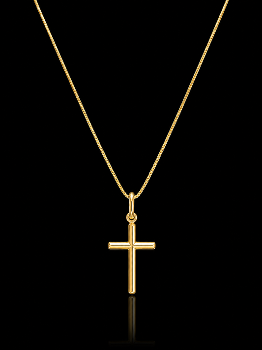 Timeless Cross w/ adjustable 14kt Necklace