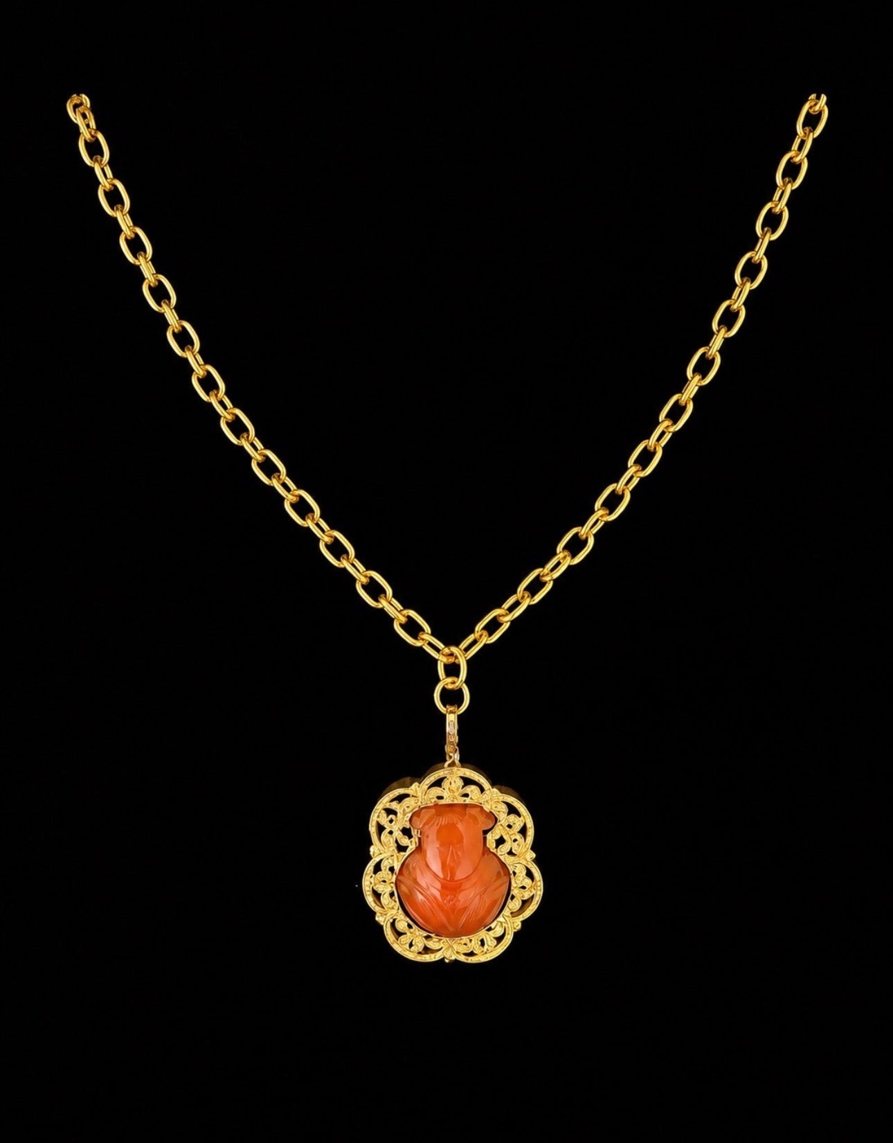 The Florence Carnelian Cameo Necklace