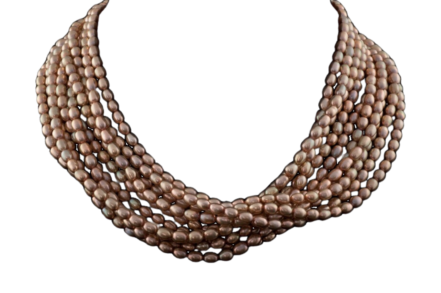 Bronze Pearl Necklace