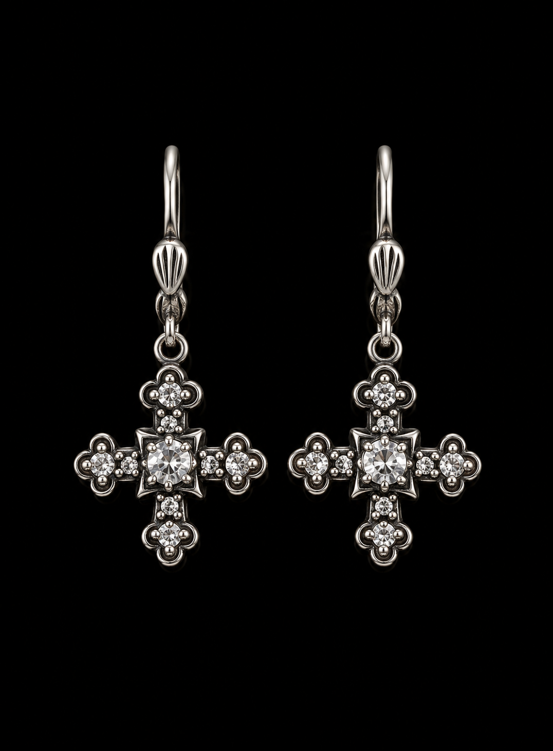 Lumière Cross Earrings