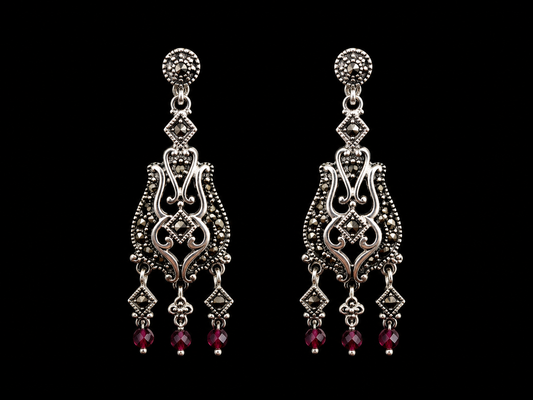 Crimson Heirloom Earrings