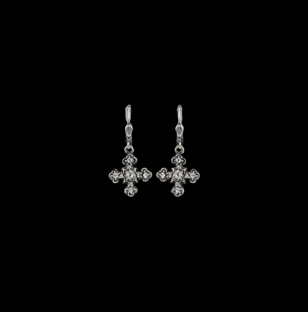 Lumière Cross Earrings
