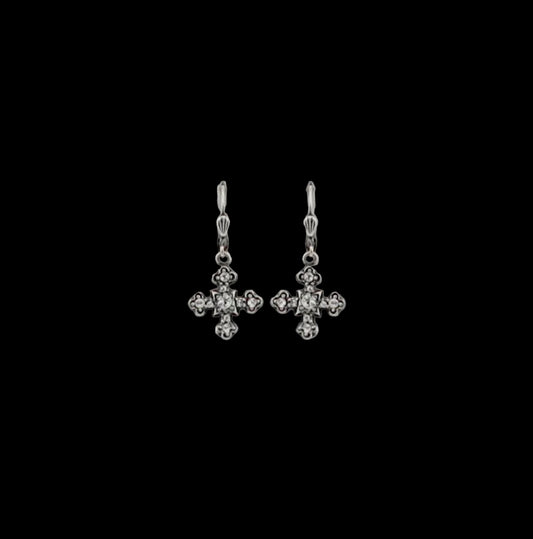 Lumière Cross Earrings