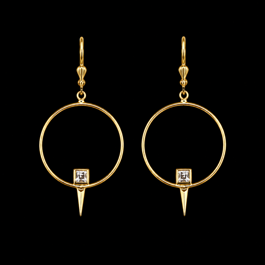 The Halo Spike Earrings