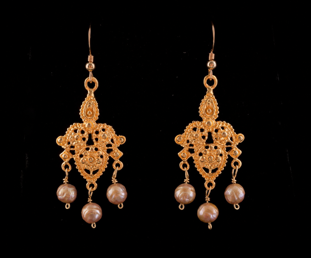 Amelia Pearl Chandelier Earrings