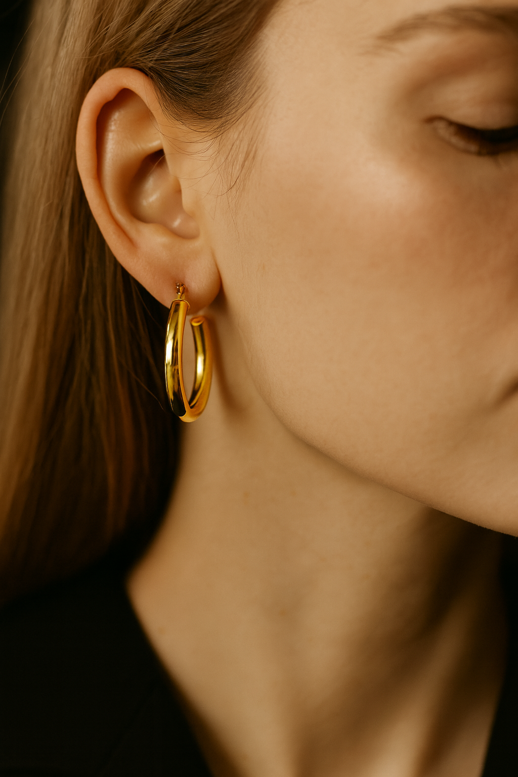 Italian Radiance Large Hoop