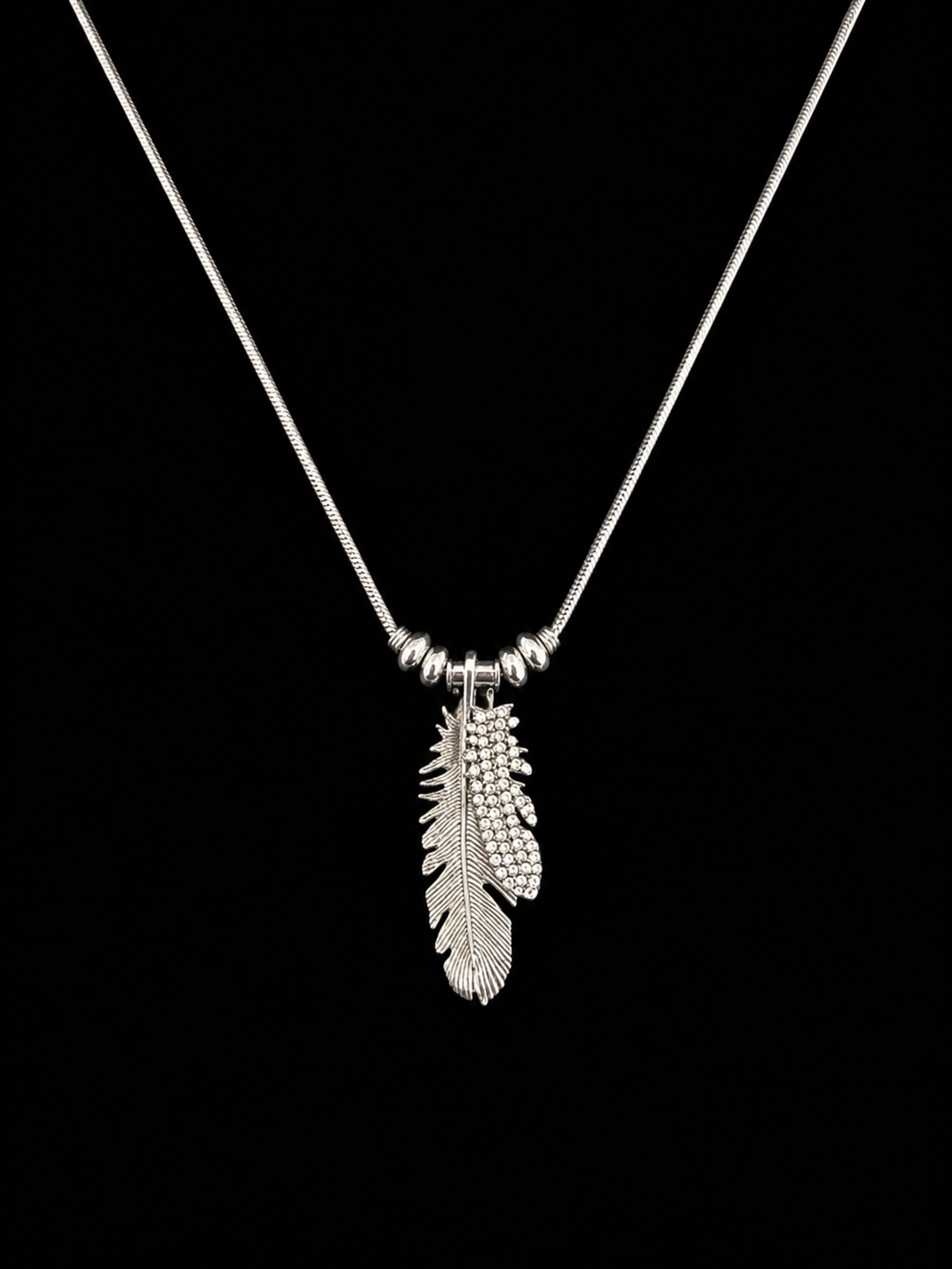 Silver Feather Necklace