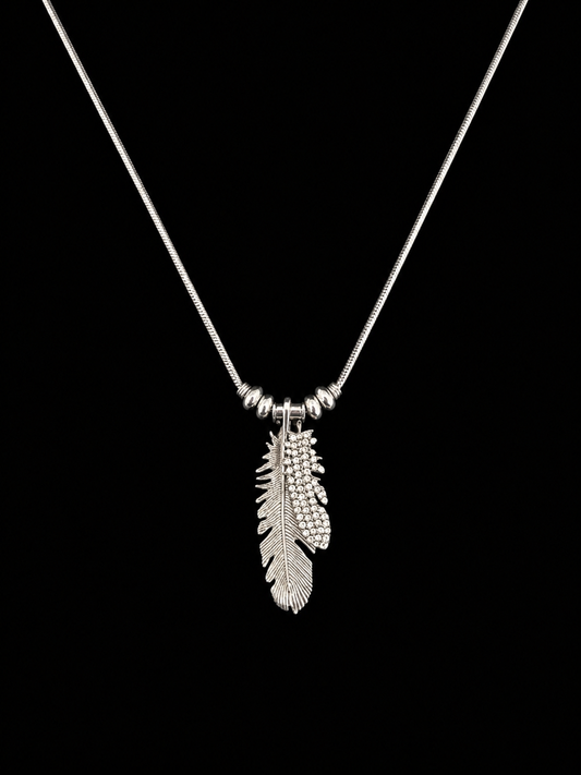 Silver Feather Necklace