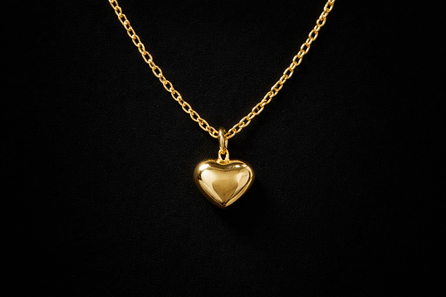 Golden Heart Pendant Necklace