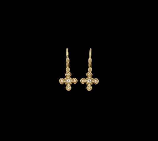 Lumiere Gold Cross Earring