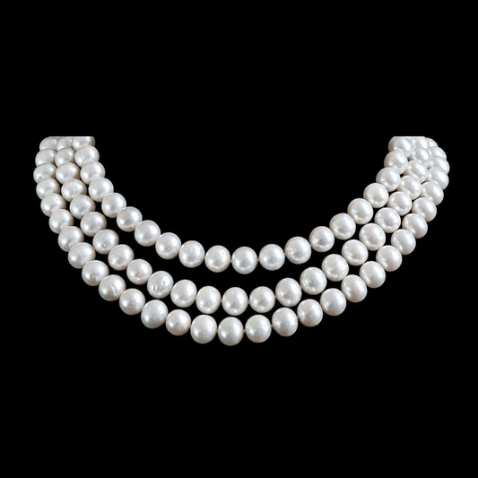 Freshwater Pearl Three Strand Necklace
