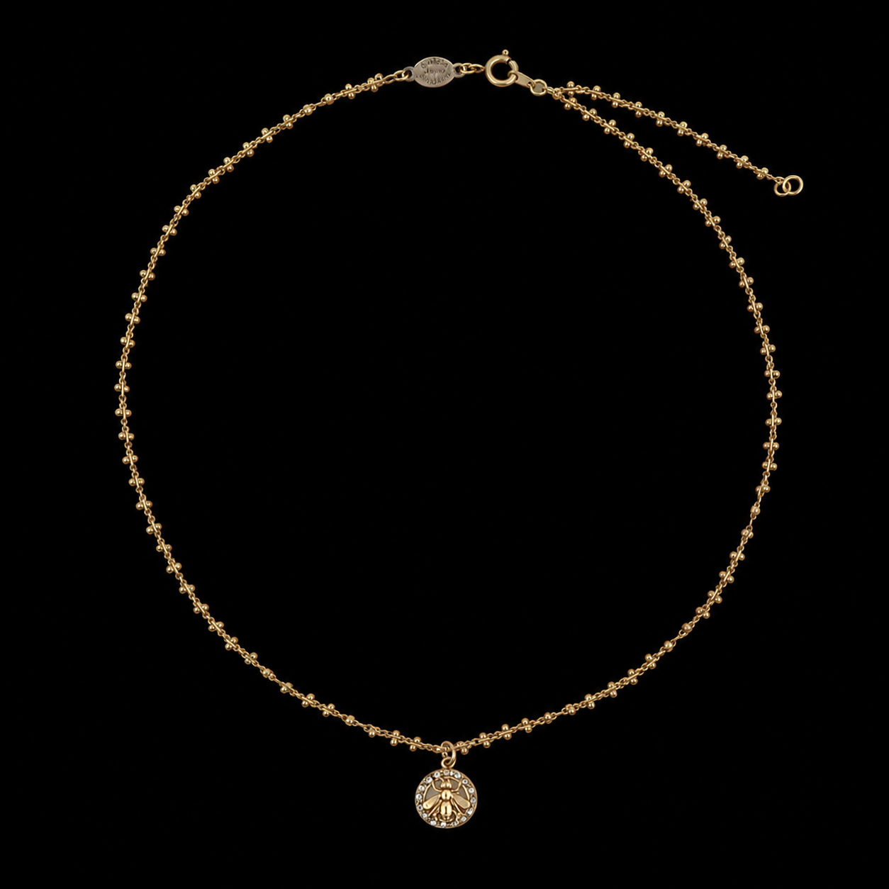 The Rhinestone Bee Necklace