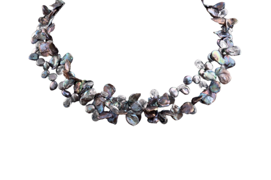 Keshi Slate Pearl Necklace