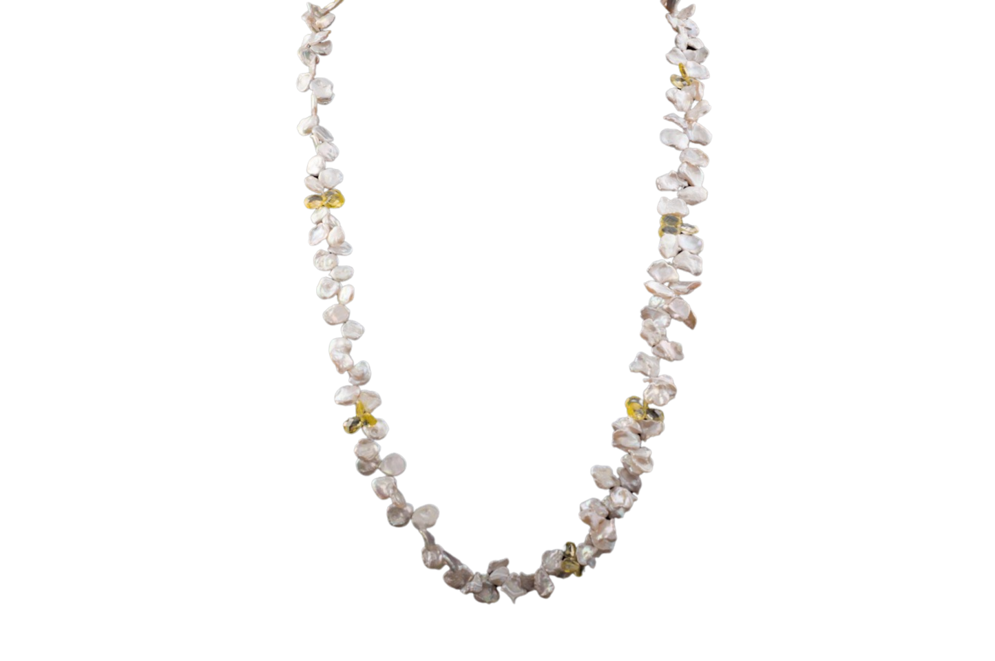 Keshi White Eternity Necklace