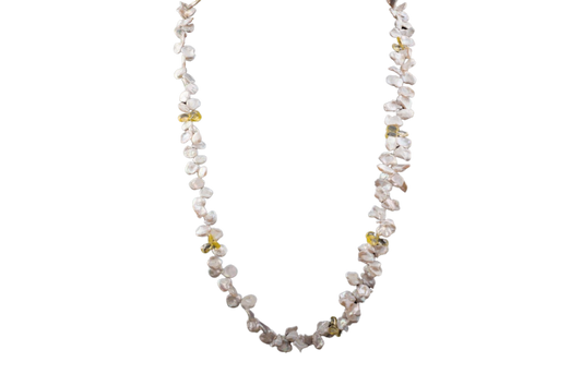 Keshi White Eternity Necklace