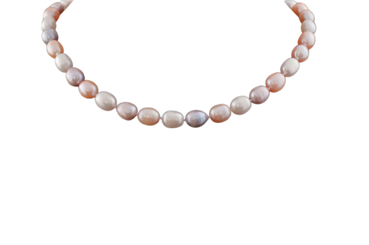 Pink Multi Baroque Pearl Single Strand Necklace