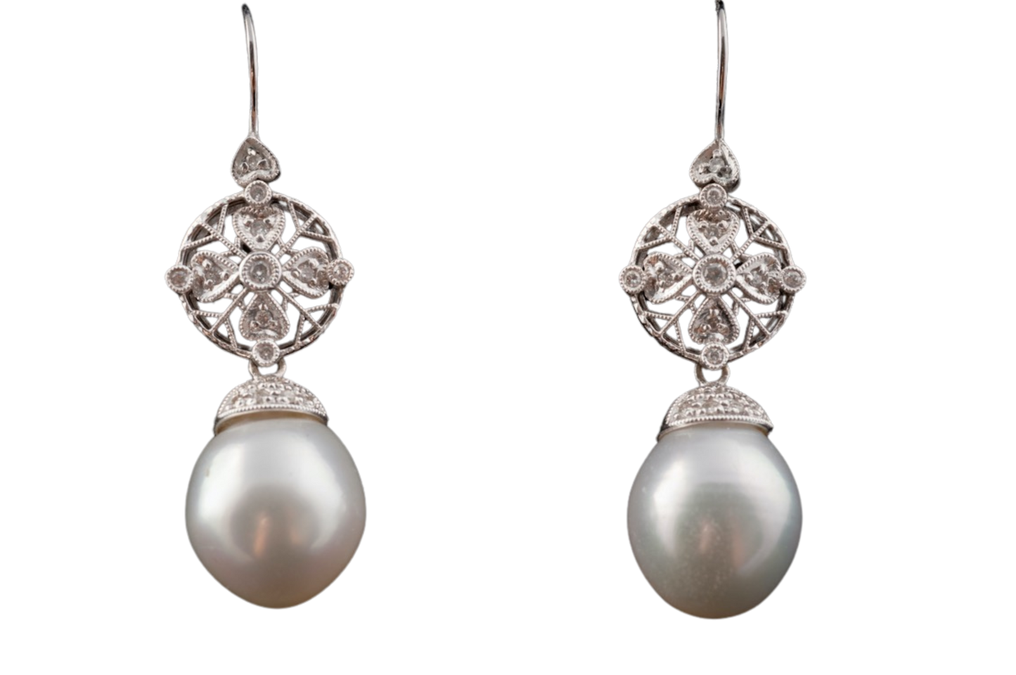 South Sea Pearl and Diamond Earring