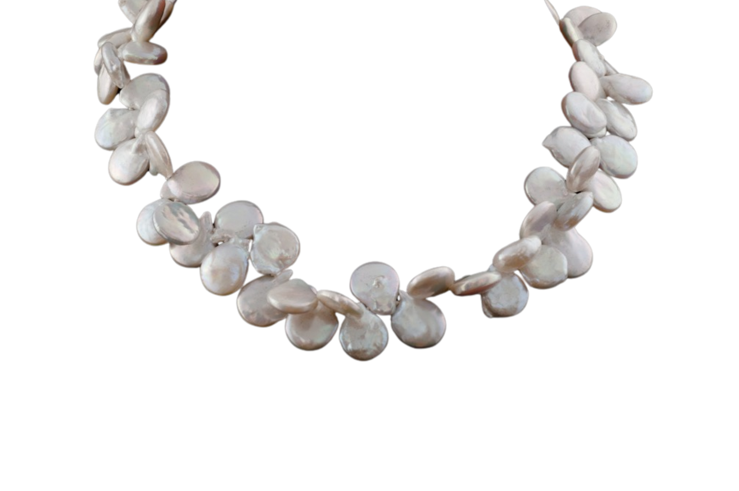 White Butterfly Pearl Single Strand Necklace